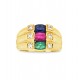 Pre Owned 18ct Multi Gem Ring ZX709 Pre Owned 18ct Multi Gem Ring ZX709
